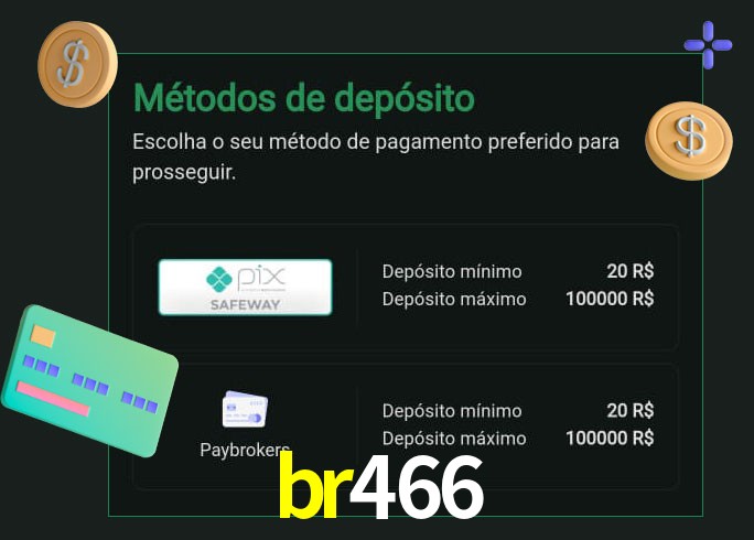 O cassino br466 oferece uma grande variedade de métodos de pagamento